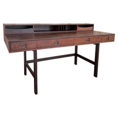 Scandinavian Modern Rosewood Flip-Top Partners Desk By Peter Løvig Nielsen