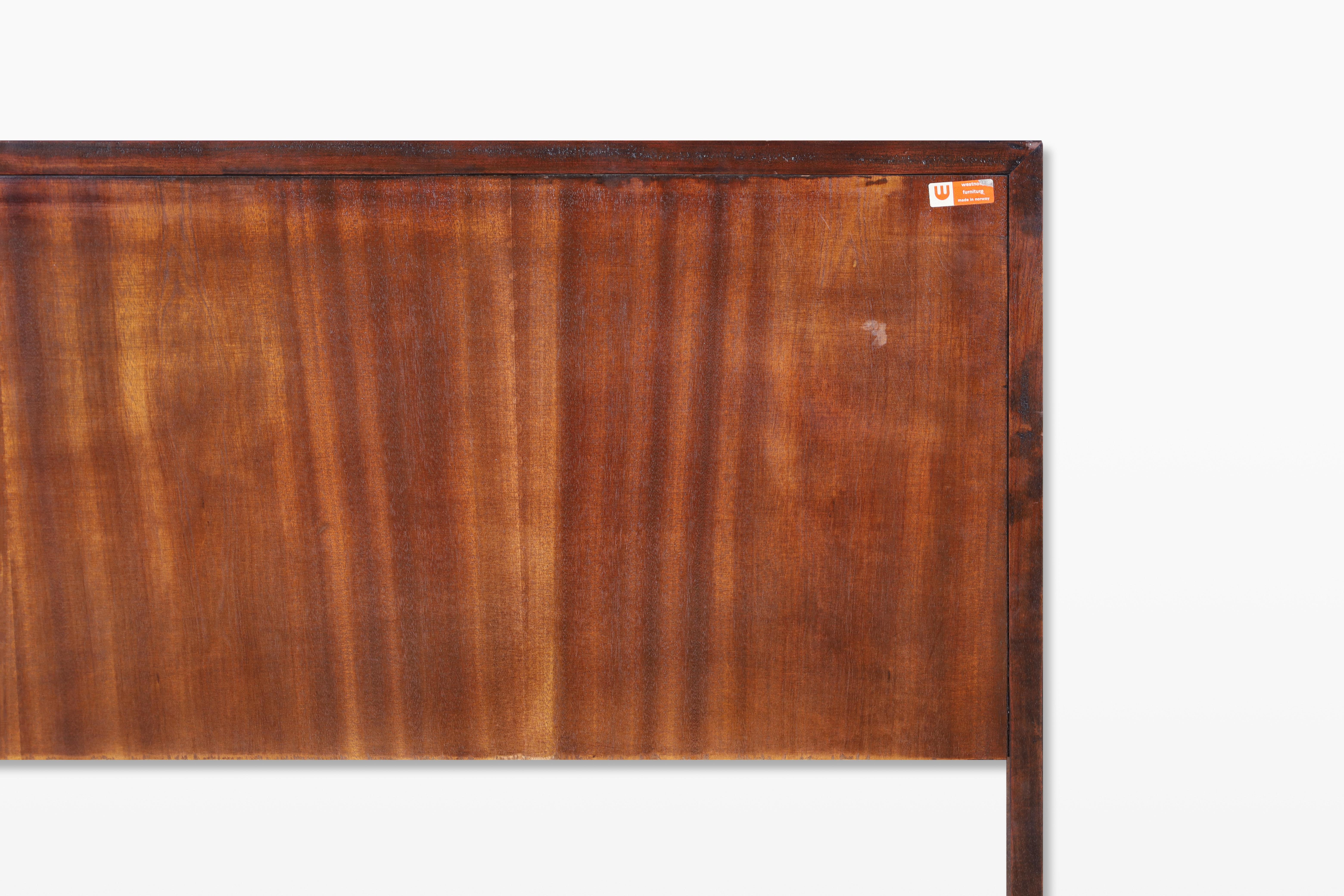The Modern Scandinavian Scandinavian Rosewood King-Size Headboard by Westnofa en vente 1