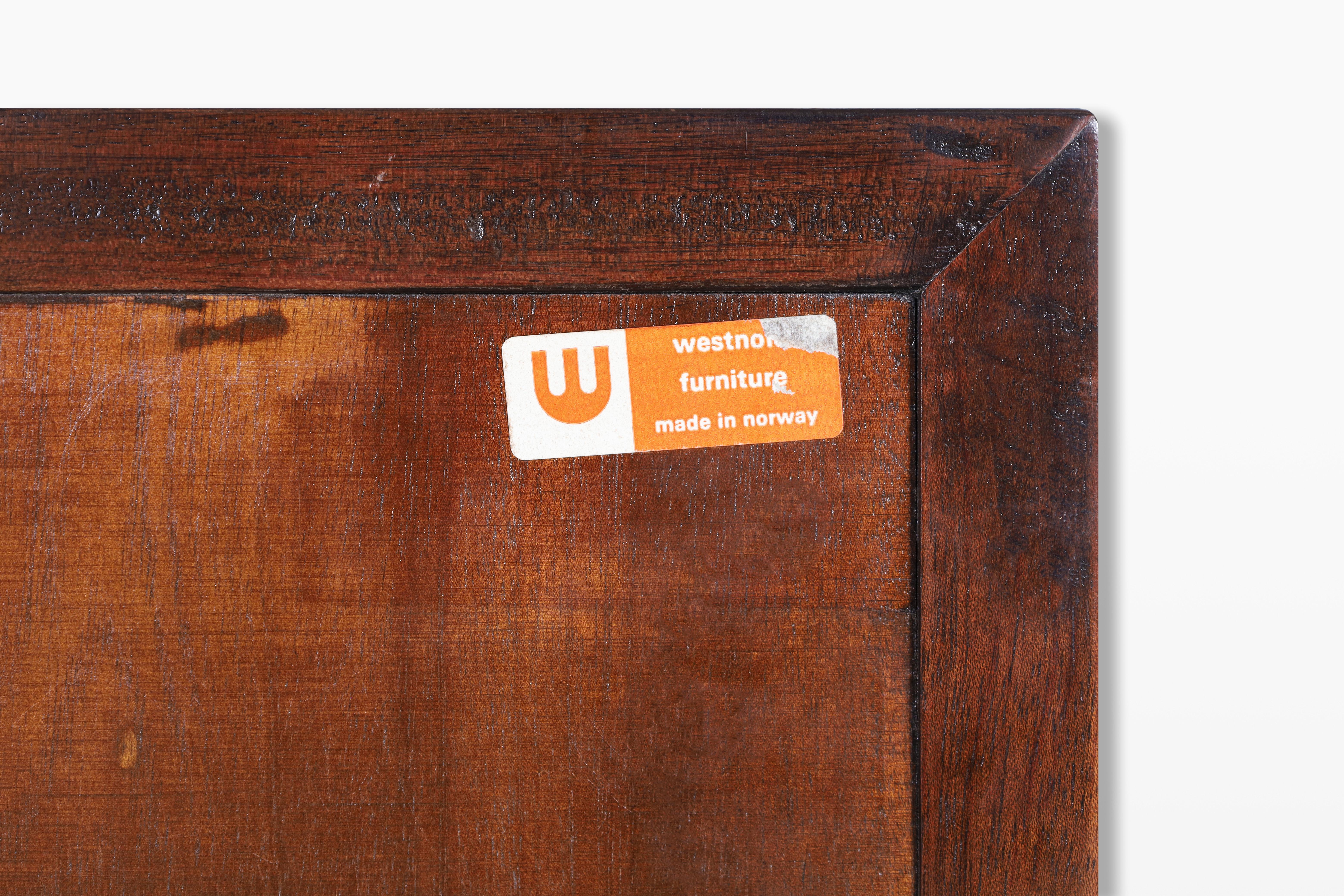 The Modern Scandinavian Scandinavian Rosewood King-Size Headboard by Westnofa en vente 2