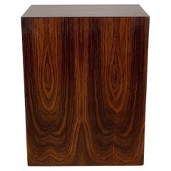 Scandinavian Modern Rosewood Pedestal Style Side Table