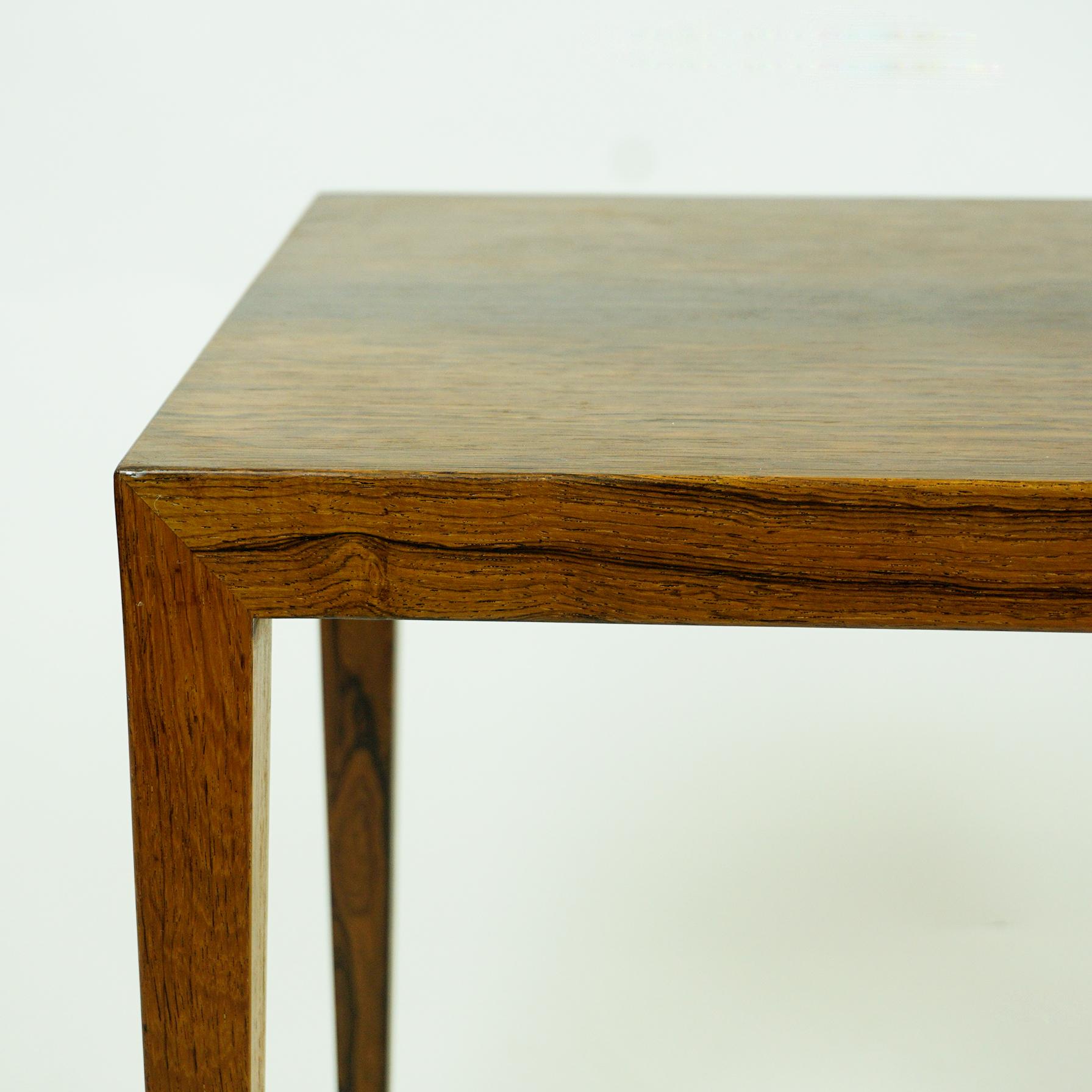 Scandinavian Modern Rosewood Side Table by Severin Hansen for Haslev 5