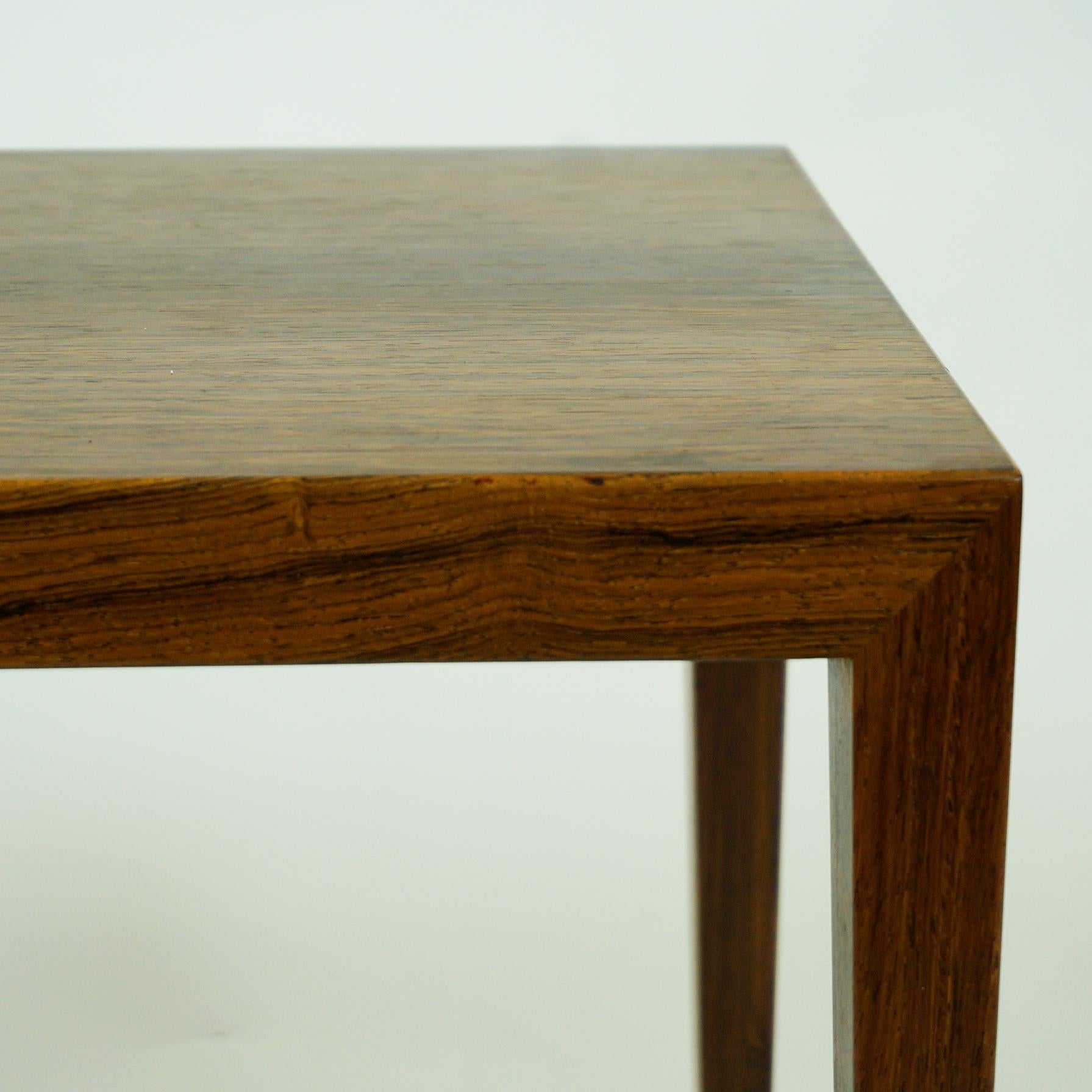 Scandinavian Modern Rosewood Side Table by Severin Hansen for Haslev 6