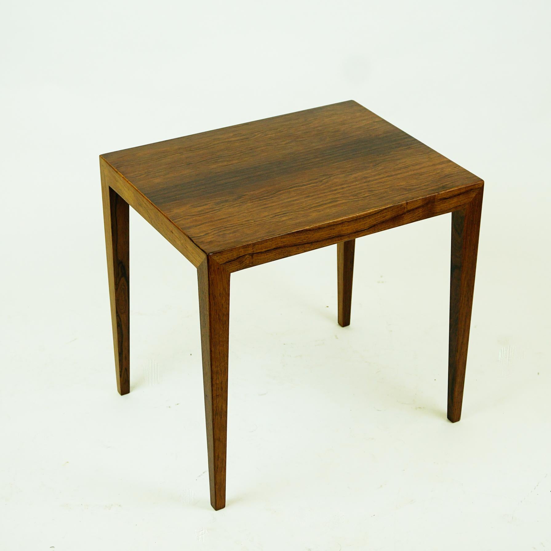 Scandinavian Modern Rosewood Side Table by Severin Hansen for Haslev In Good Condition In Vienna, AT