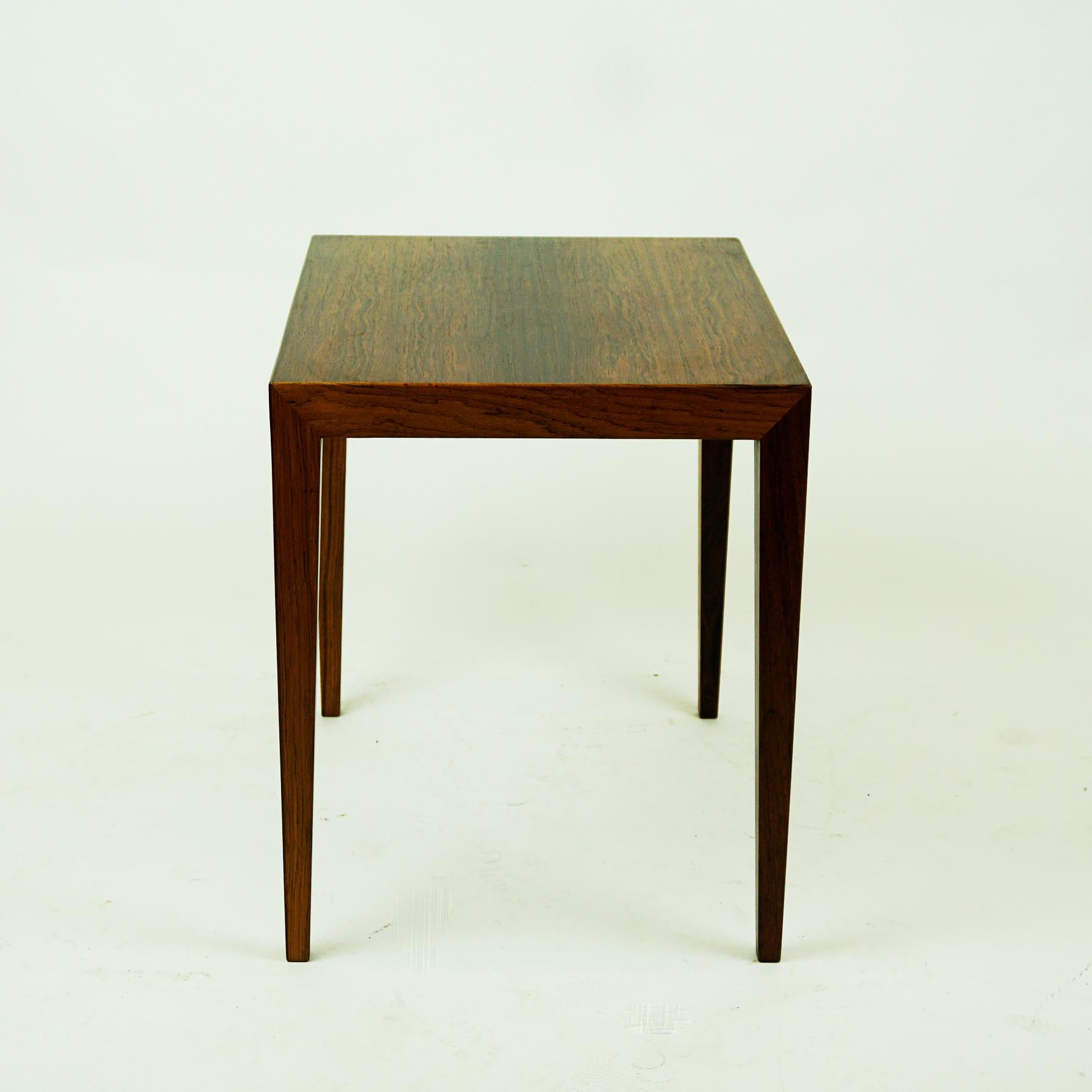 Mid-20th Century Scandinavian Modern Rosewood Side Table by Severin Hansen for Haslev