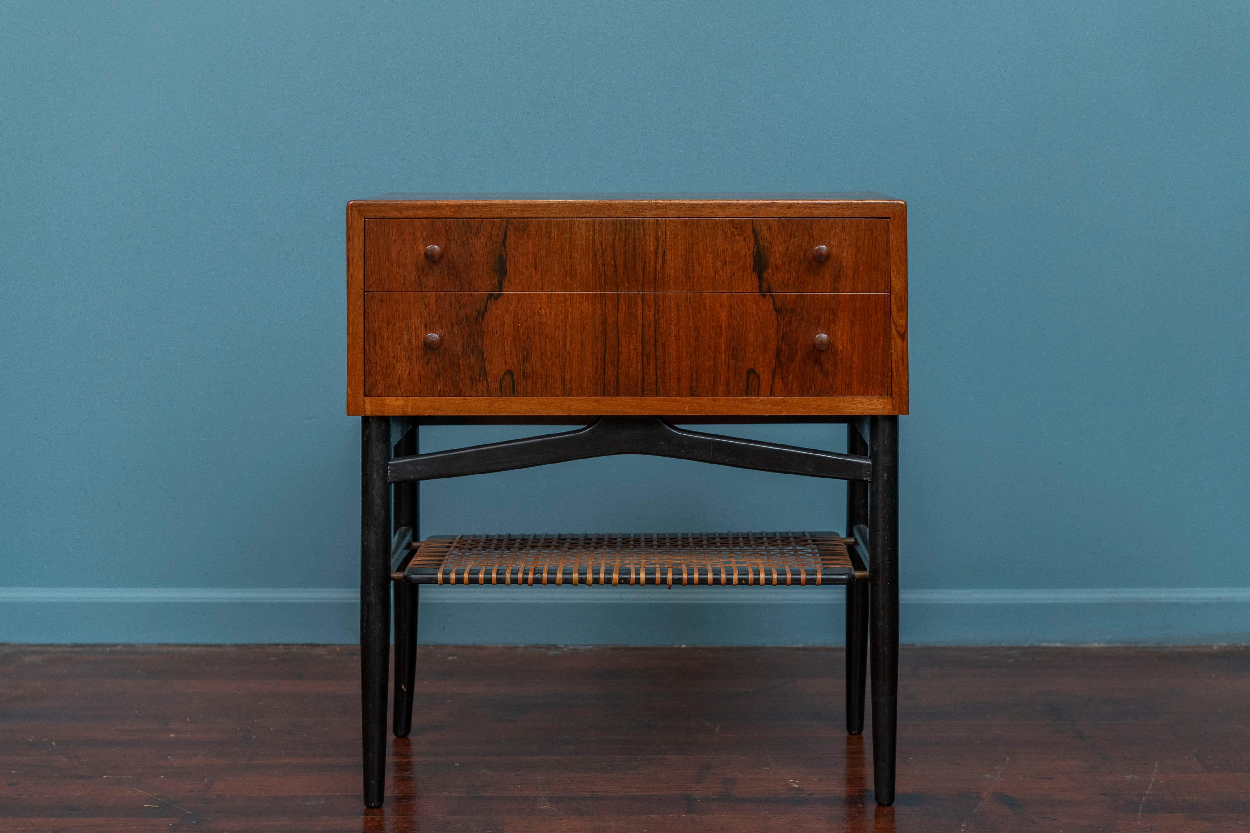 Danish Scandinavian Modern Rosewood Small Console Table For Sale