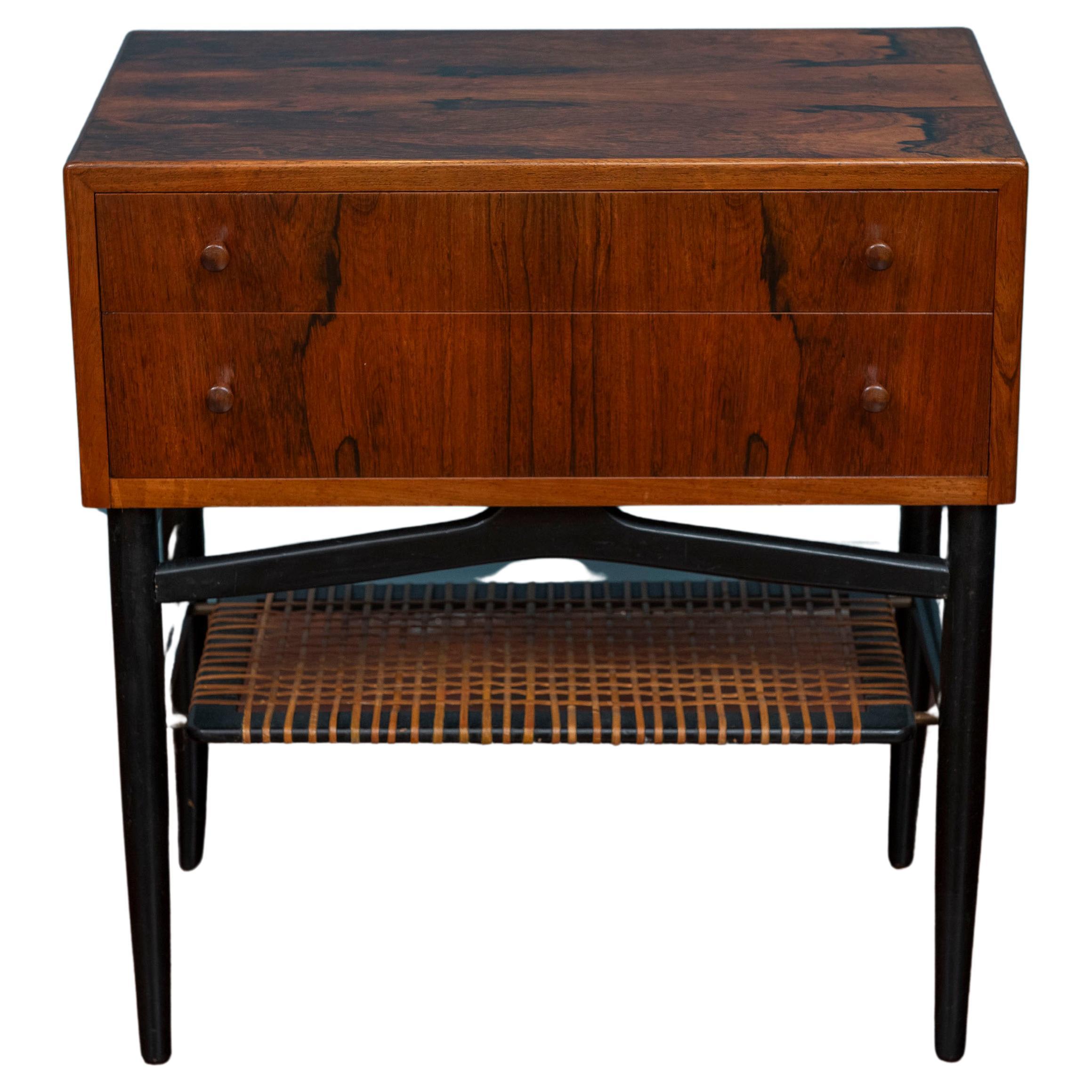 Scandinavian Modern Rosewood Small Console Table For Sale