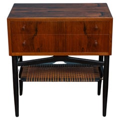 Vintage Scandinavian Modern Rosewood Small Console Table