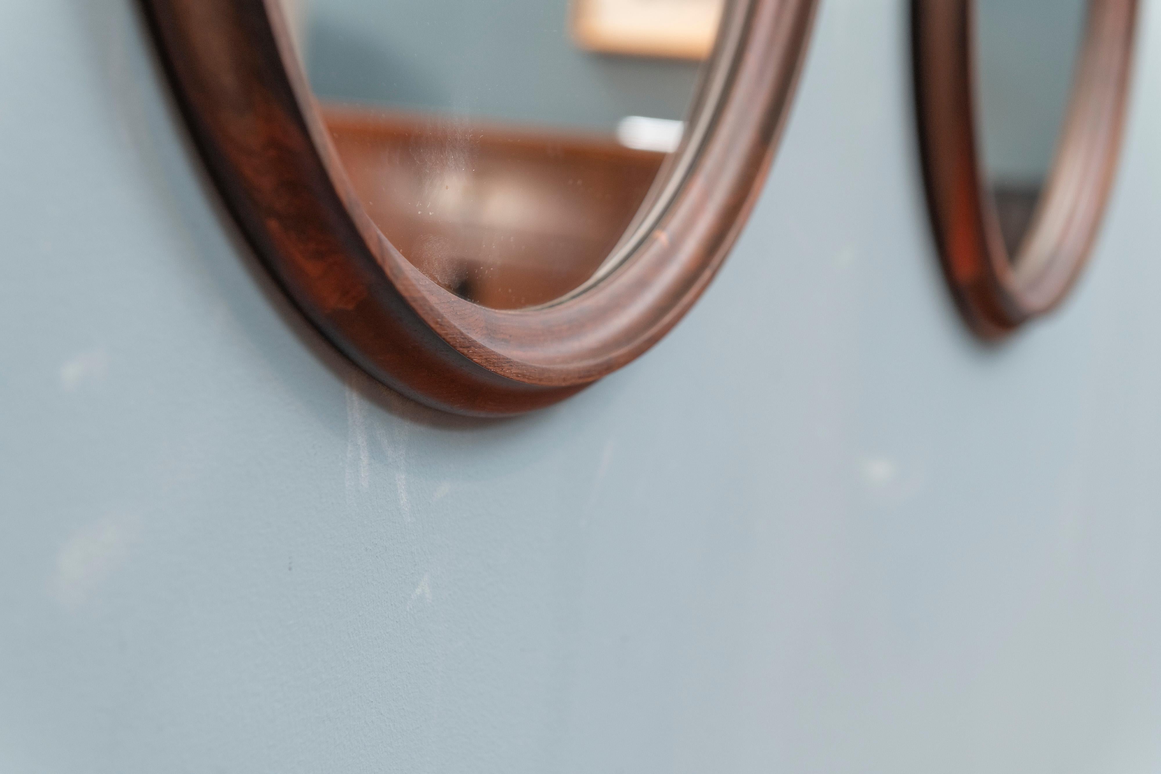 Danish Scandinavian Modern Rosewood Wall Mirrors For Sale