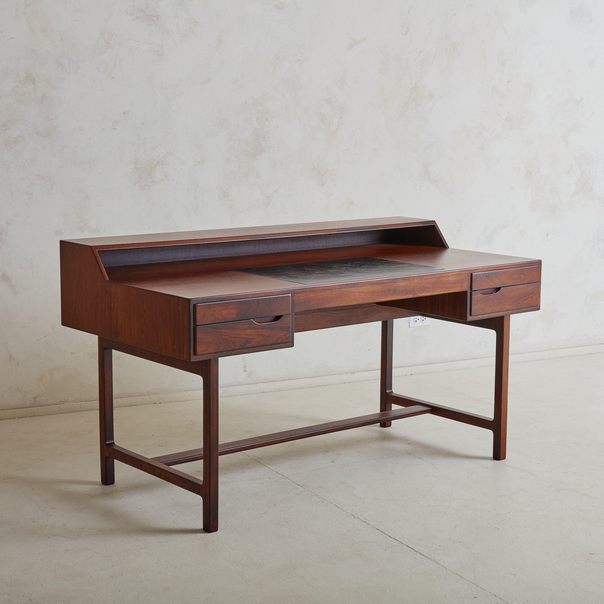Danish Scandinavian Modern Rosewood Writing Desk Attributed to Kurt Østervig, Denmark