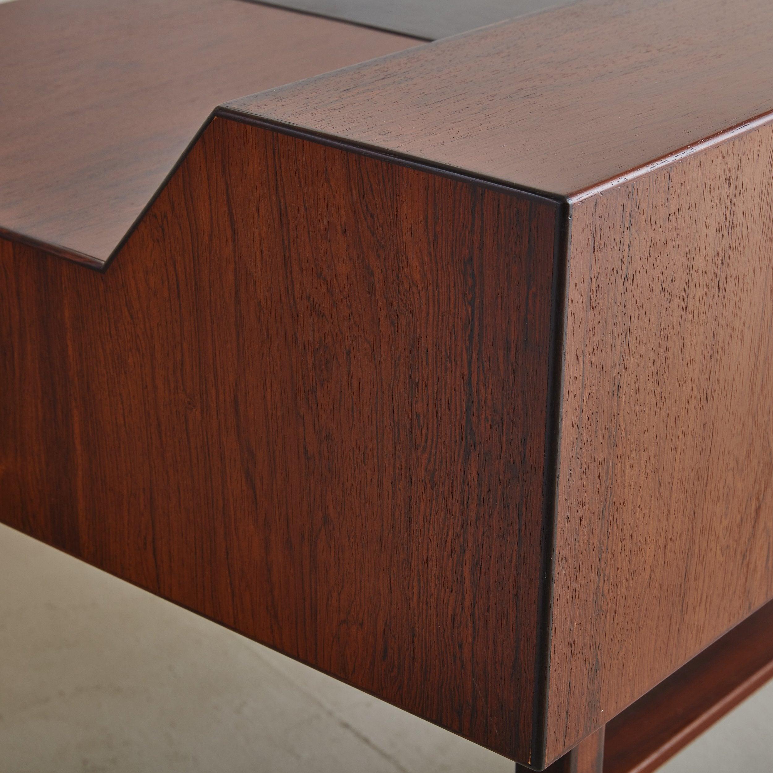 Mid-20th Century Scandinavian Modern Rosewood Writing Desk Attributed to Kurt Østervig, Denmark