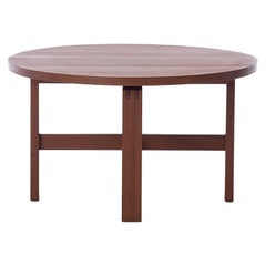 Vintage Scandinavian Modern Round Coffee or Occasional Table in Solid Teak