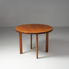 Scandinavian Modern Round Dining Table, Alvar Aalto, Artek, 1960s