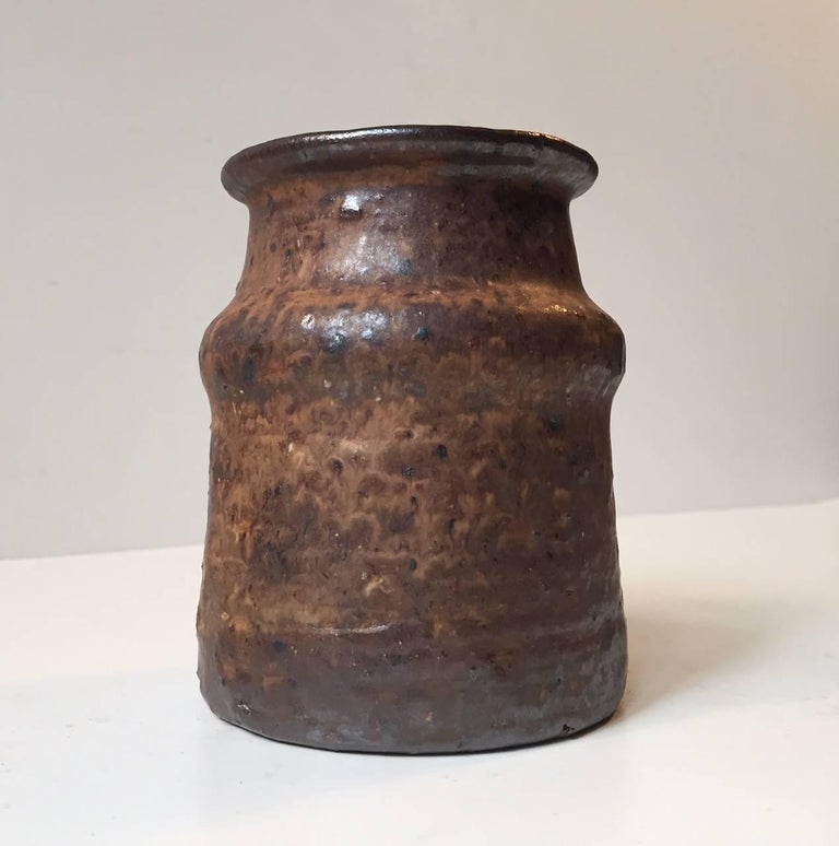 Scandinavian Modern Rustic And Earthy Pottery Vase By Kjell