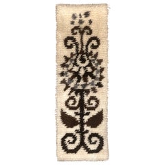 Scandinavian Modern Rya Wool Wall Hanging