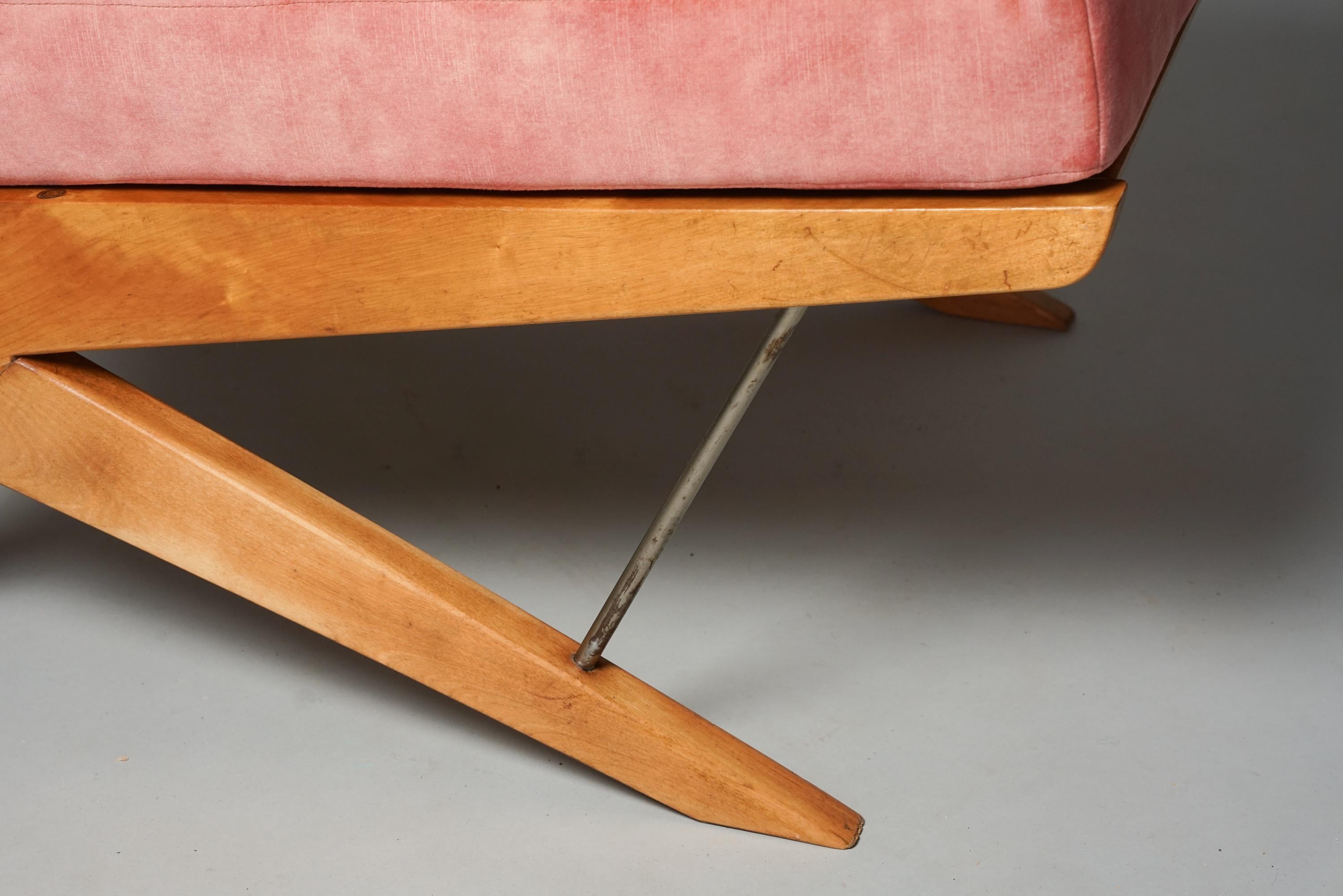 Scandinavian Modern Scissor Chair In The Style Of Olavi Hänninen, 1950/1960s For Sale 5