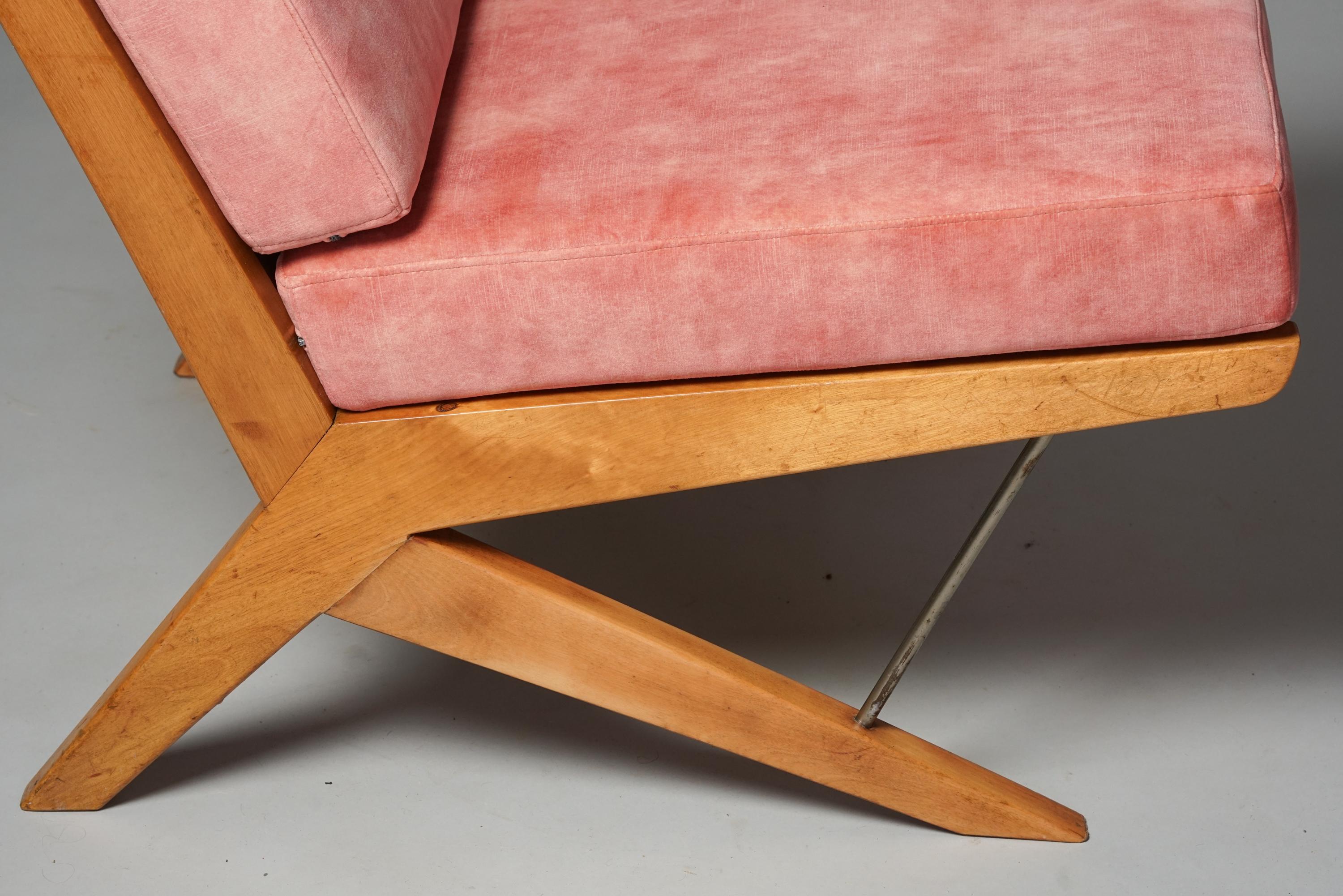 Scandinavian Modern Scissor Chair In The Style Of Olavi Hänninen, 1950/1960s For Sale 1