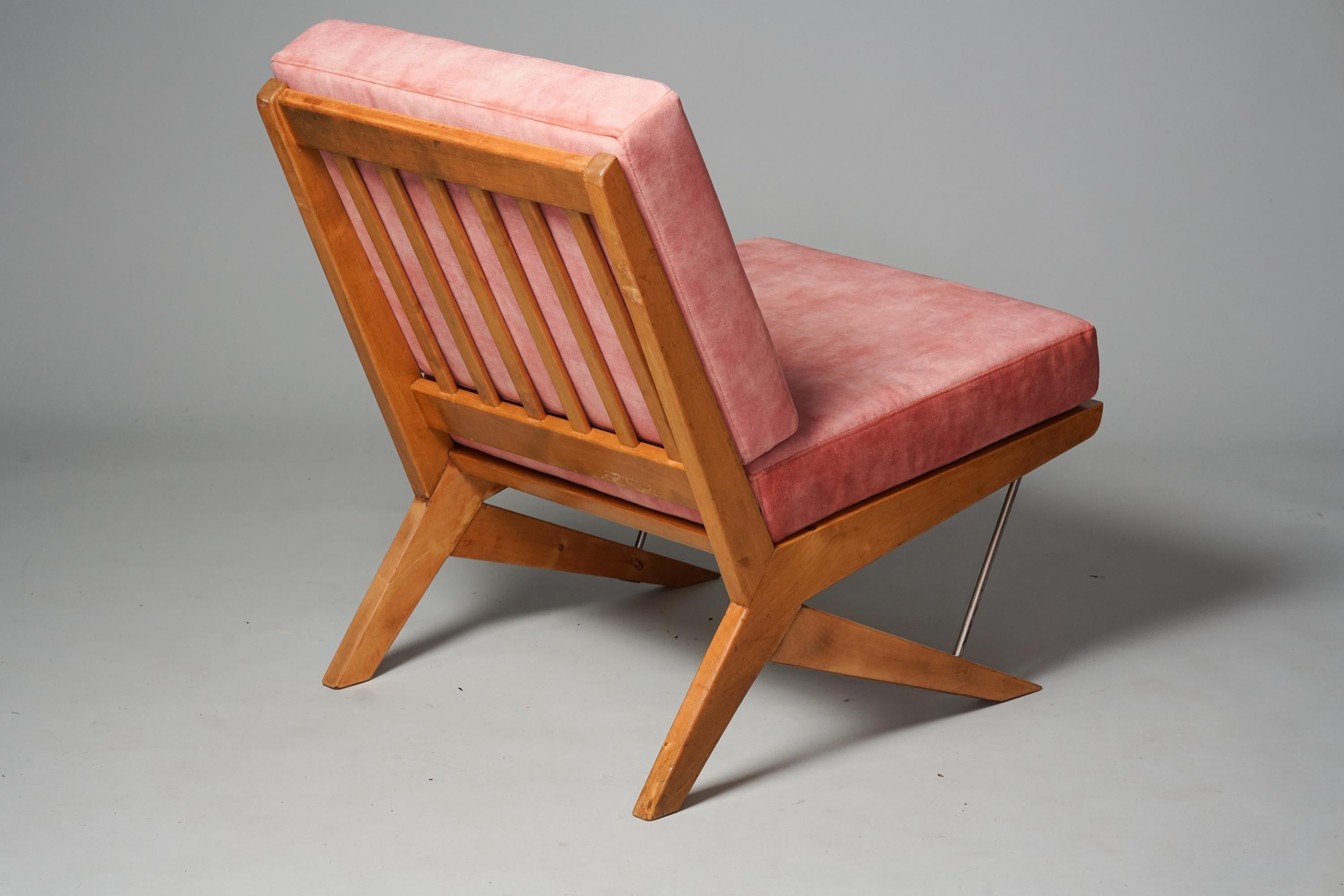 Scandinavian Modern Scissor Chair In The Style Of Olavi Hänninen, 1950/1960s For Sale 2