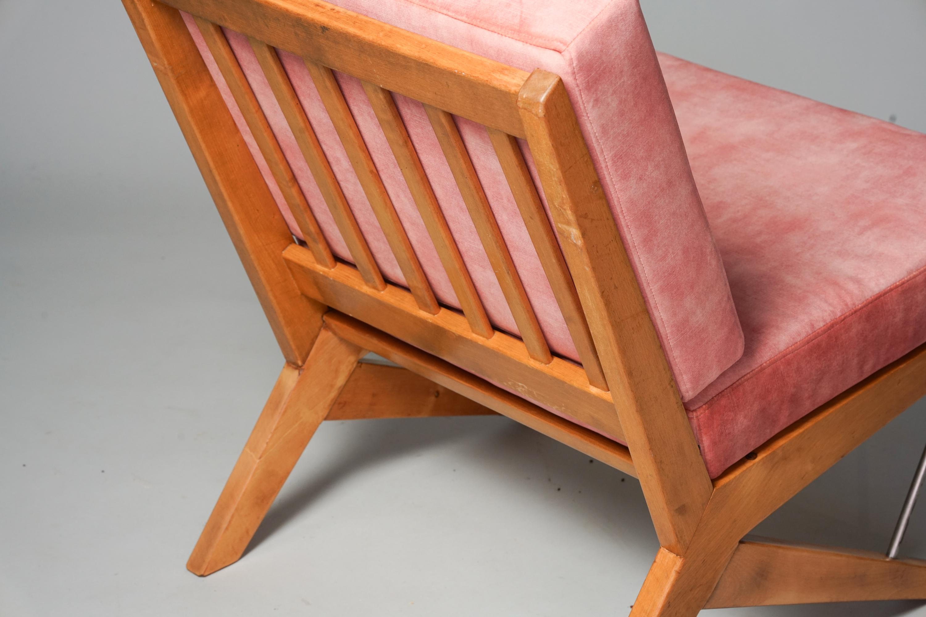 Scandinavian Modern Scissor Chair In The Style Of Olavi Hänninen, 1950/1960s For Sale 3
