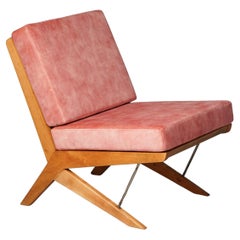 Vintage Scandinavian Modern Scissor Chair In The Style Of Olavi Hänninen, 1950/1960s