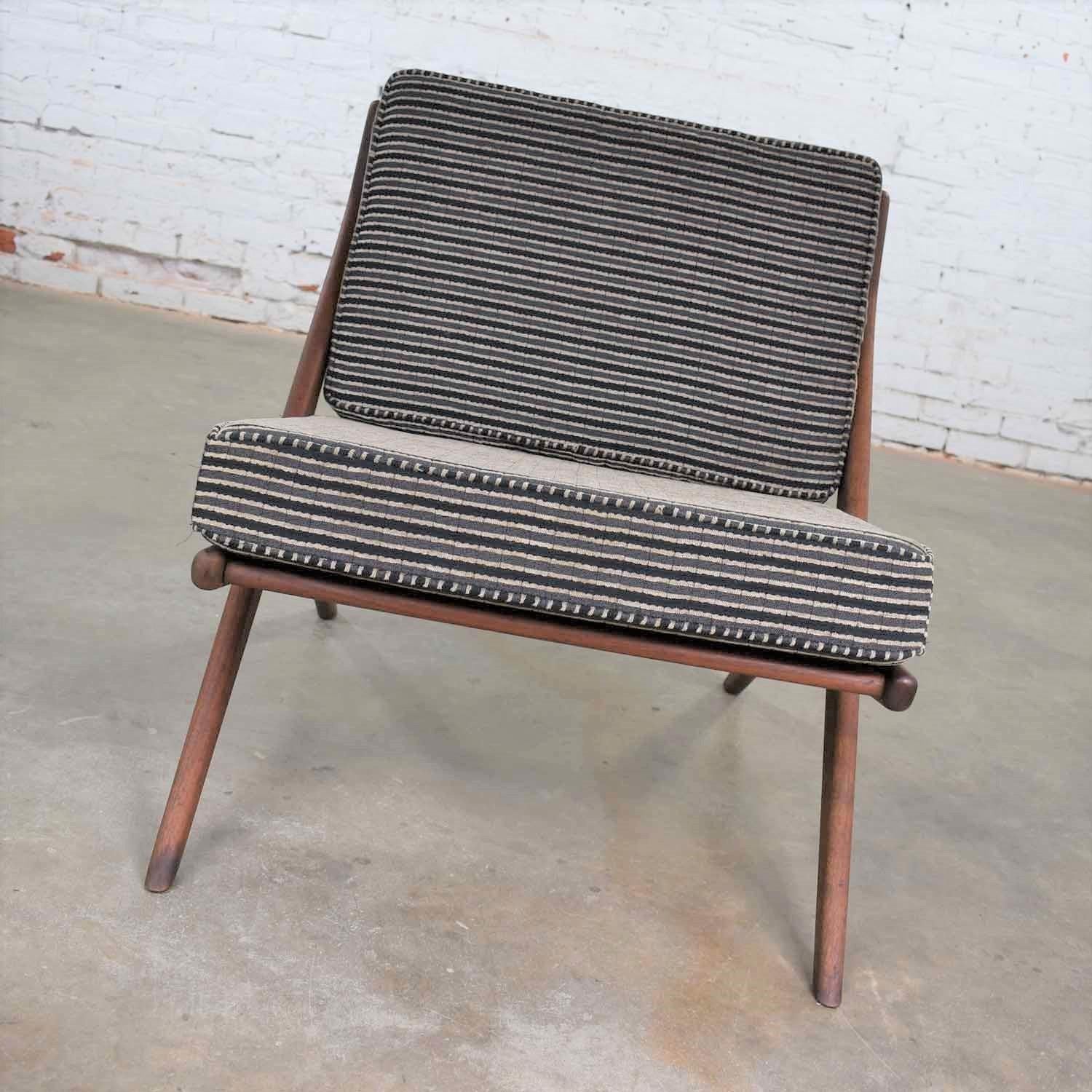 Scandinavian Modern Scissor Lounge Chair by Folke Ohlsson for DUX In Good Condition For Sale In Topeka, KS
