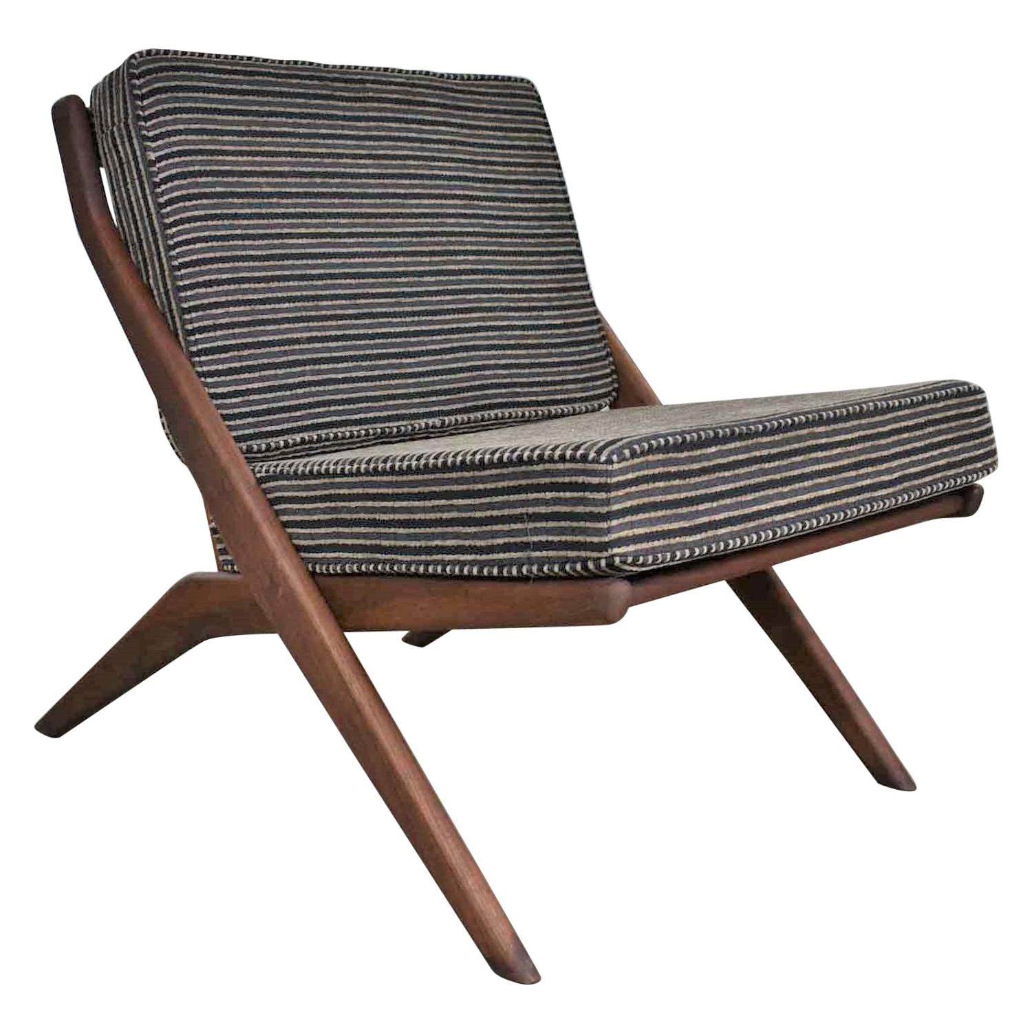 Scandinavian Modern Scissor Lounge Chair by Folke Ohlsson for DUX