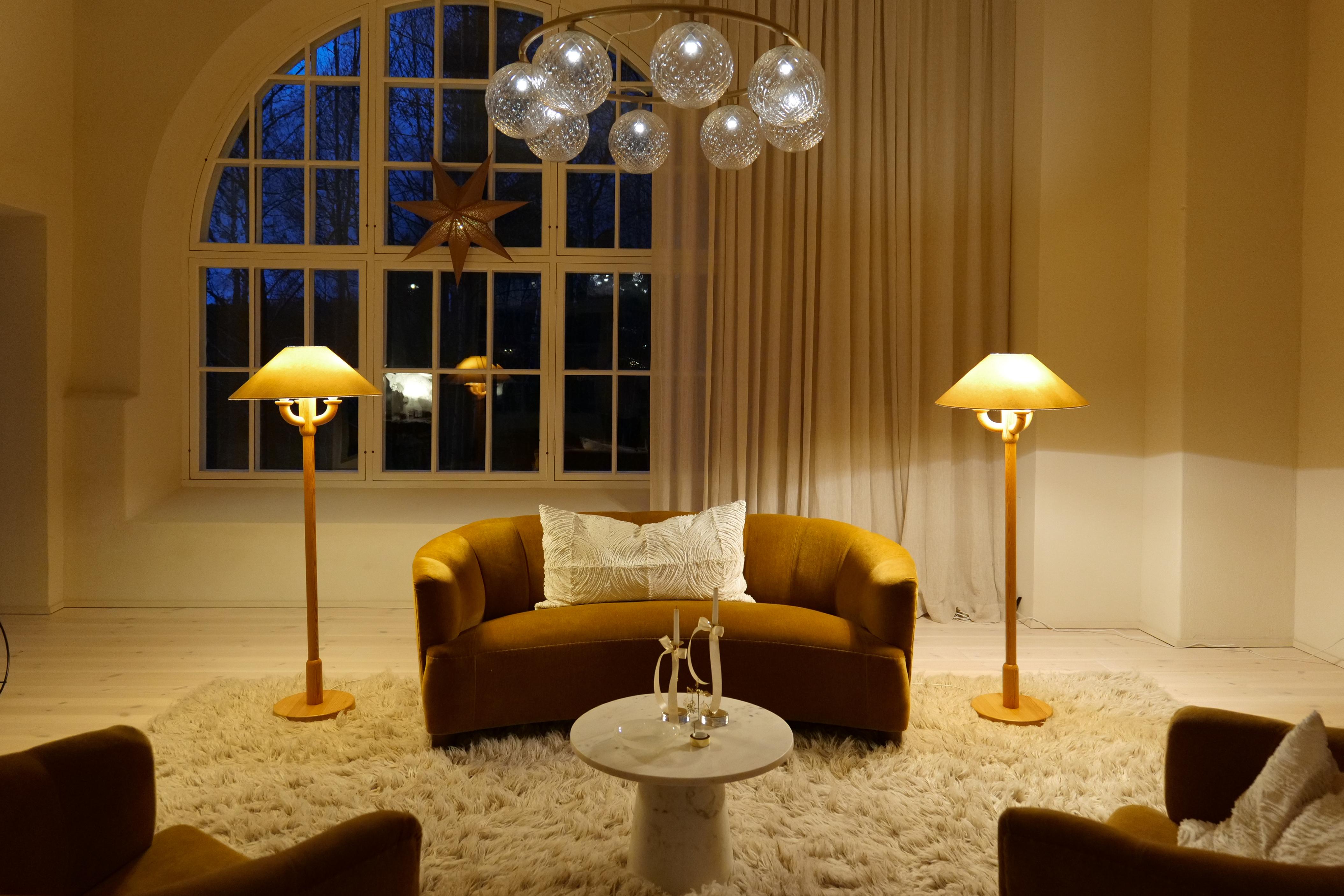 Lampade da terra scultoree The Modern Scandinavian Made in Pine, Svezia anni '70 in vendita 2