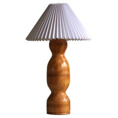 Scandinavian Modern, Sculptural Organic Wooden Table Lamp, 1960s 