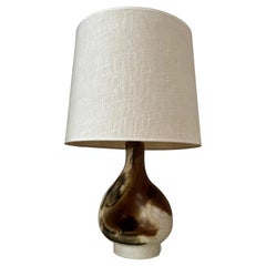 Scandinavian Modern sculptural stoneware table lamp by Danish Axella 1960s