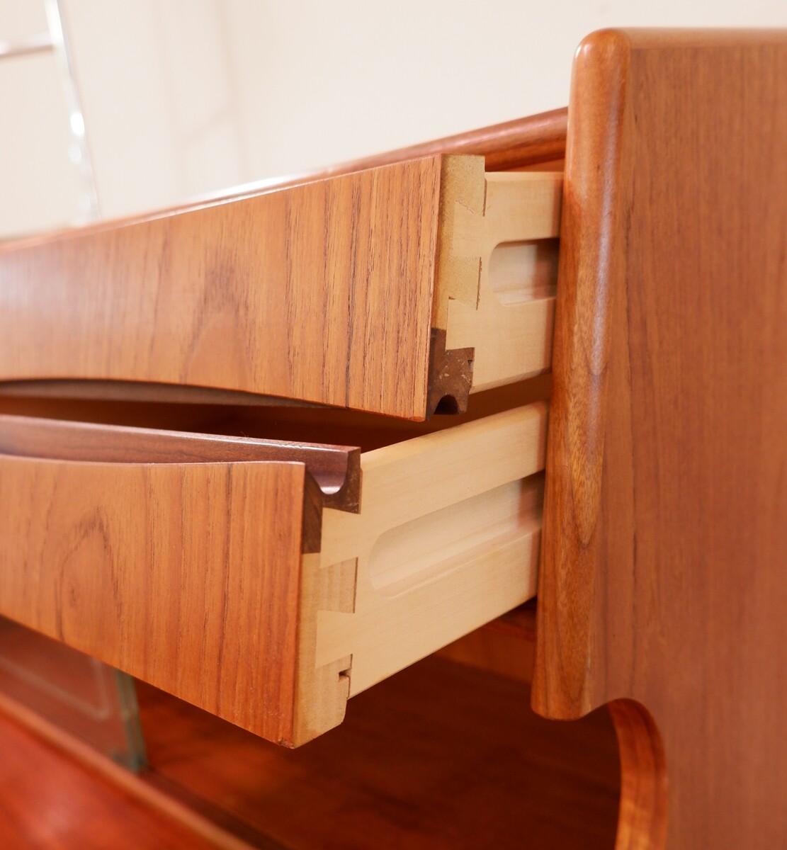Wood Scandinavian Modern Secretary Desk by Gunnar Falsig, Gunnar Falsig