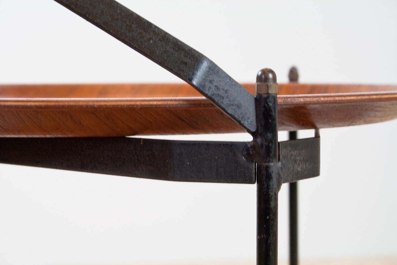Mid-20th Century Scandinavian Vintage Serving Chart or Trolley with Teak Trays, 1960s For Sale