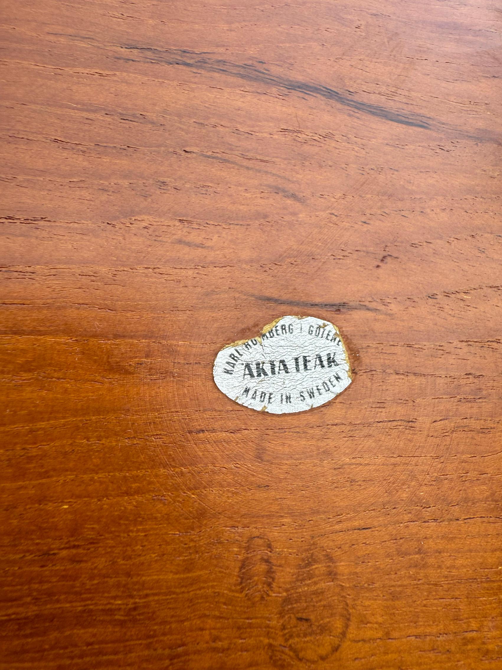 Scandinavian Modern Serving Tray in Teak, Karl Holmberg I Götene, ca 1960s For Sale 1