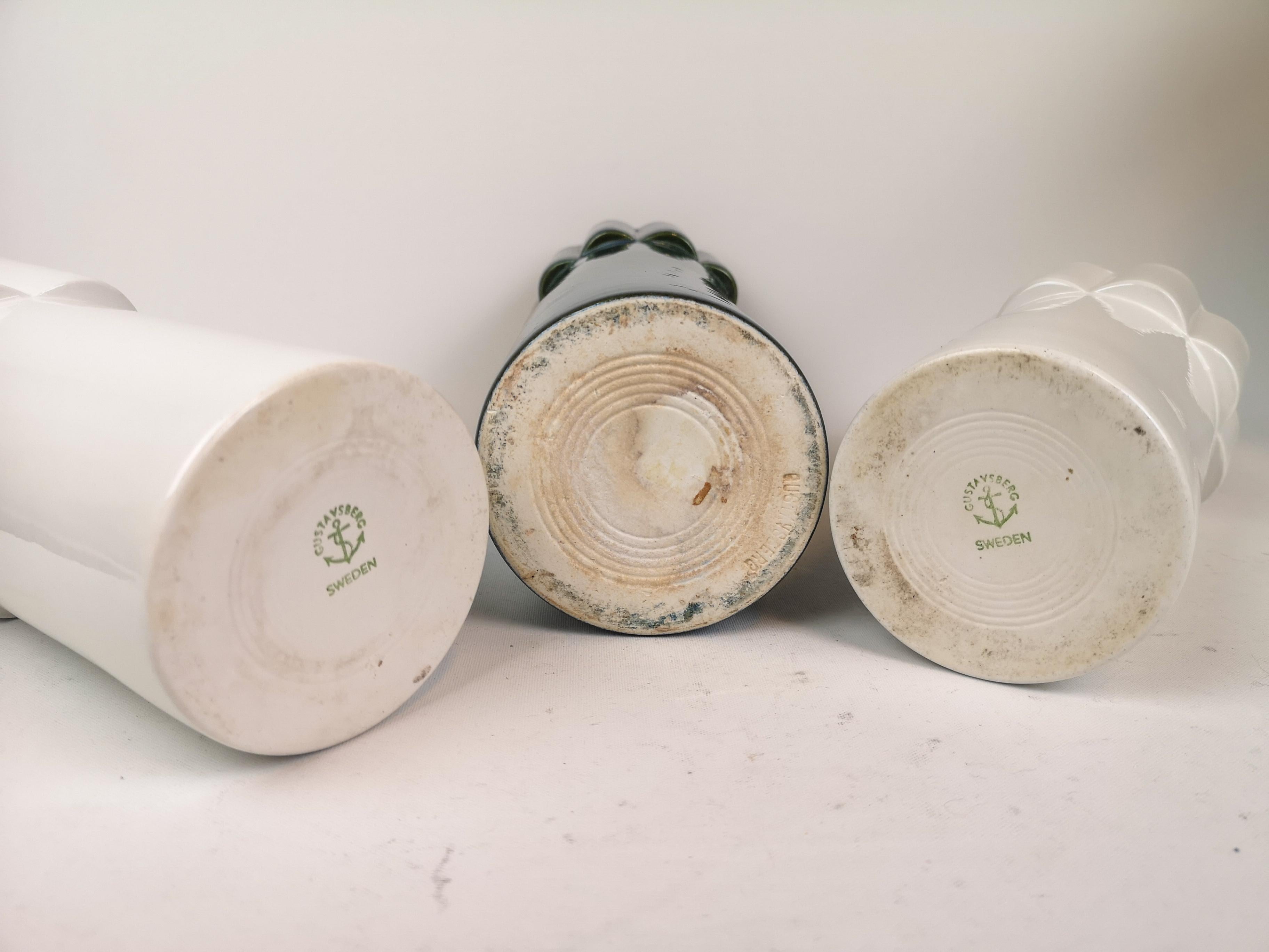 Set di 3 vasi moderni scandinavi Konvex di Karin Björquist Gustavsberg, Svezia in vendita 4
