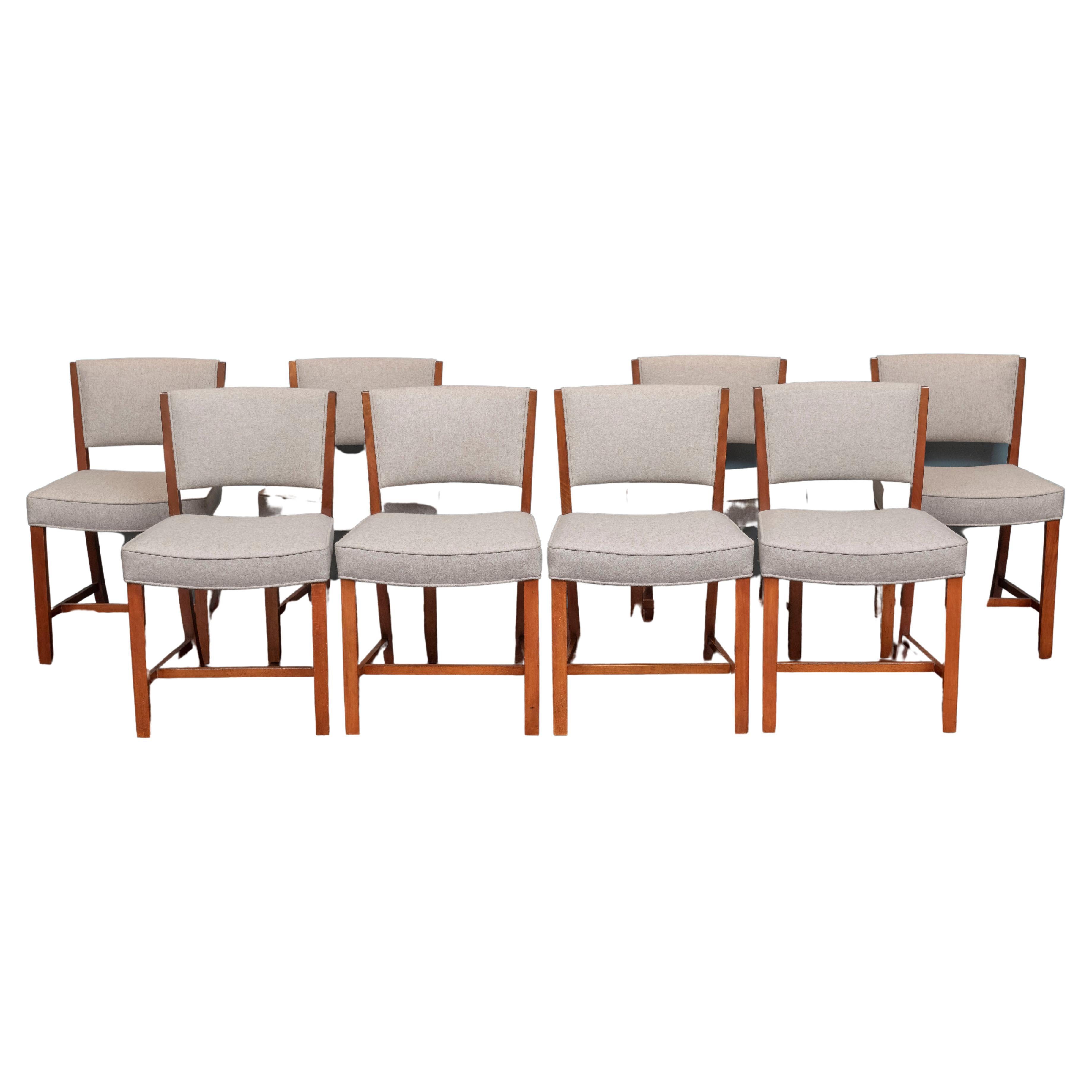 Scandinavian Modern Set of Eight Dining Chairs for Fritz Hansen