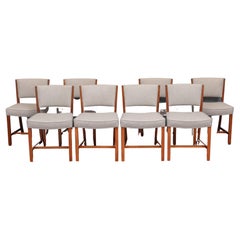 Vintage Scandinavian Modern Set of Eight Dining Chairs for Fritz Hansen