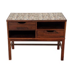 Scandinavian Modern Severin Hansen and Royal Copenhagen Tiled Hall Dresser