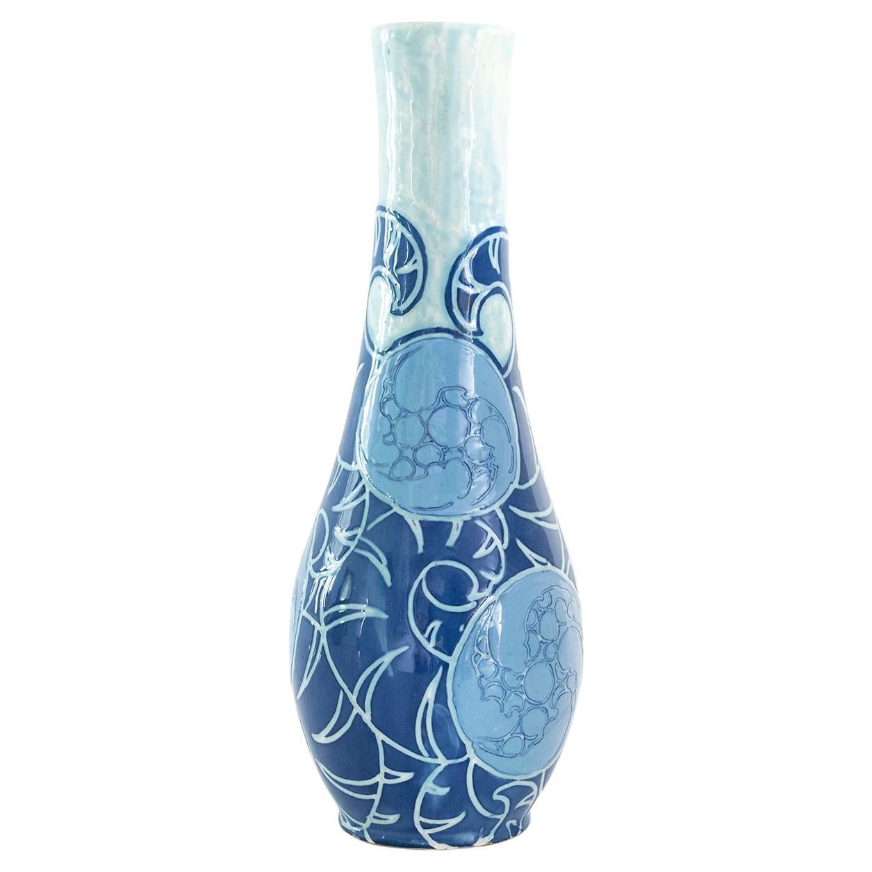 Scandinavian Modern Sgraffito Vase by Gunnar Wennerberg, for Gustavsberg, Sweden