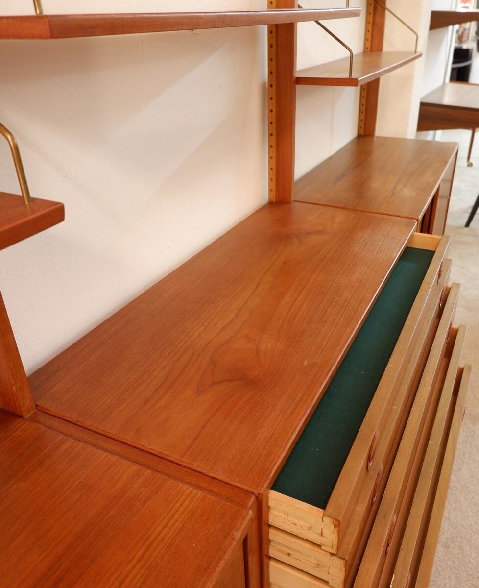 Wood Scandinavian Modern Shelf Unit by Hansen & Guldborg - 1960s