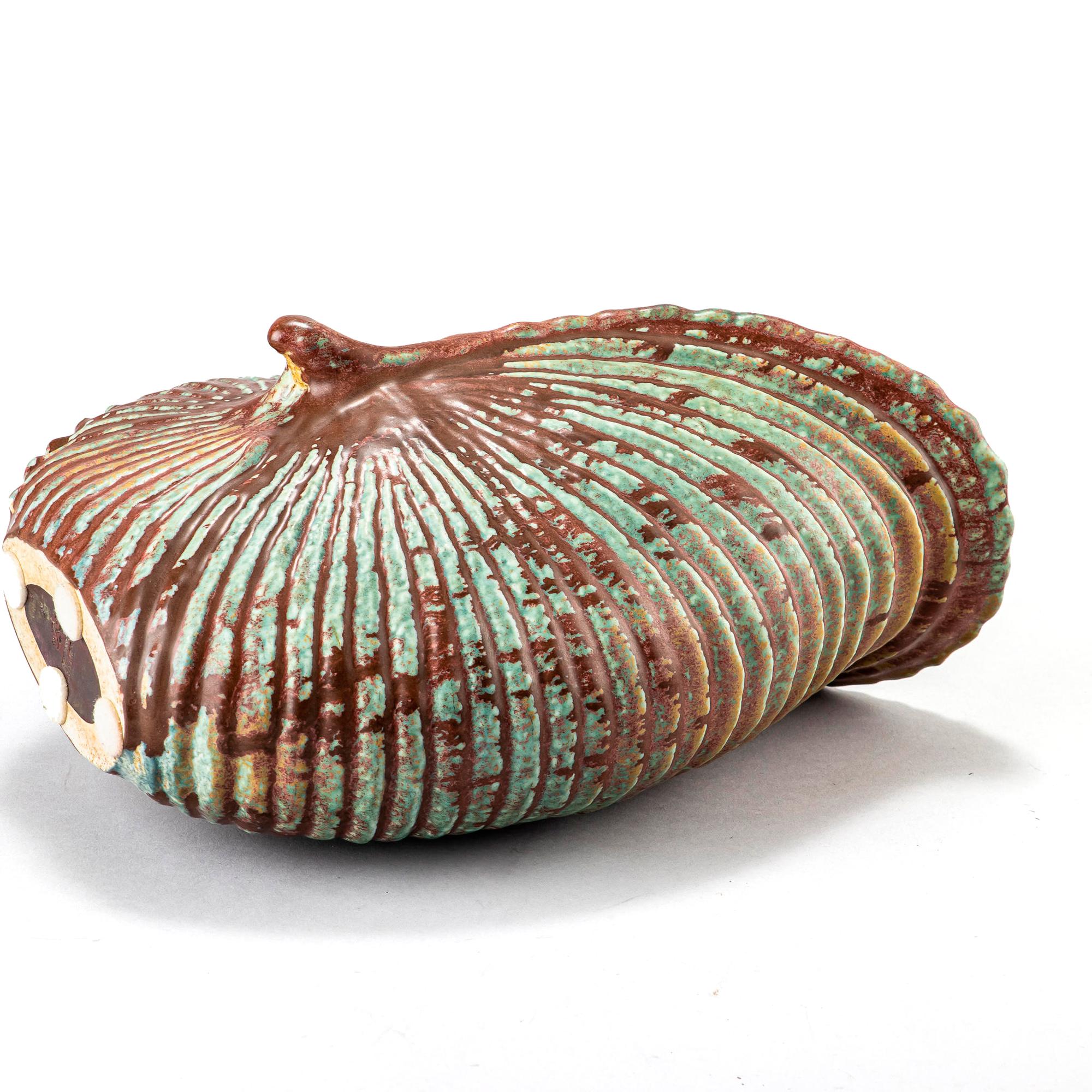 Hand-Crafted Scandinavian Modern Shell Sculpture by Gunnar Nylund  for Rörstrand, 1930s For Sale