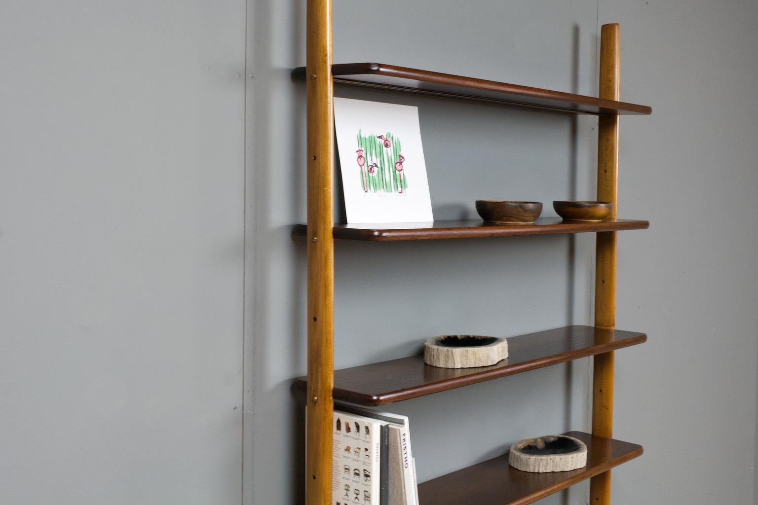 Scandinavian Modern Shelving Unit in Teak and Oak by William Watting, 1960s In Good Condition In Beek en Donk, NL