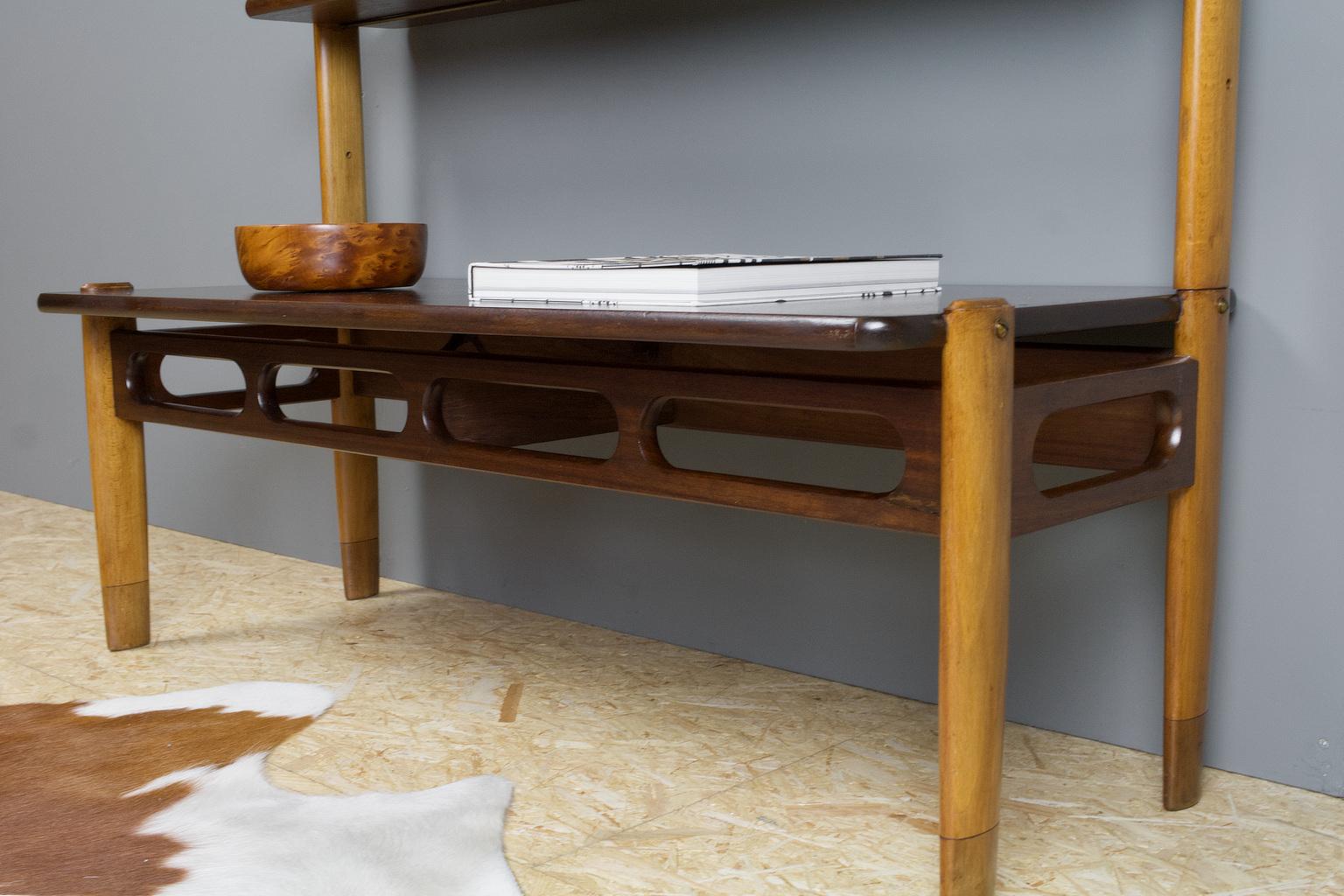 Scandinavian Modern Shelving Unit in Teak and Oak by William Watting, 1960s 1