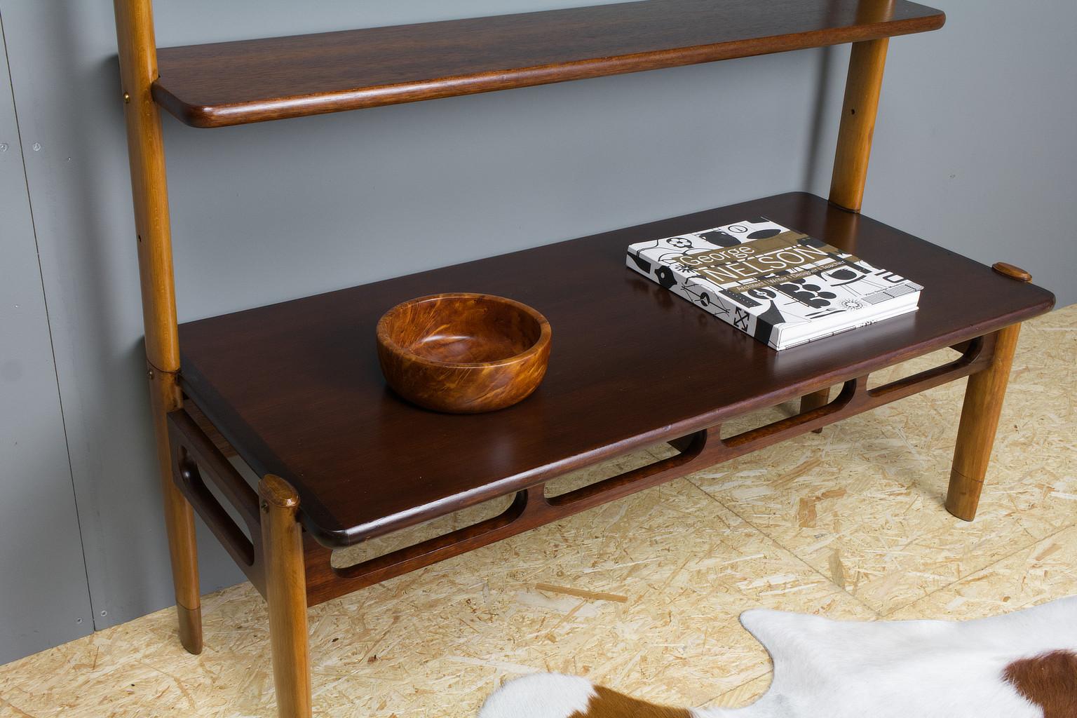 Scandinavian Modern Shelving Unit in Teak and Oak by William Watting, 1960s 2