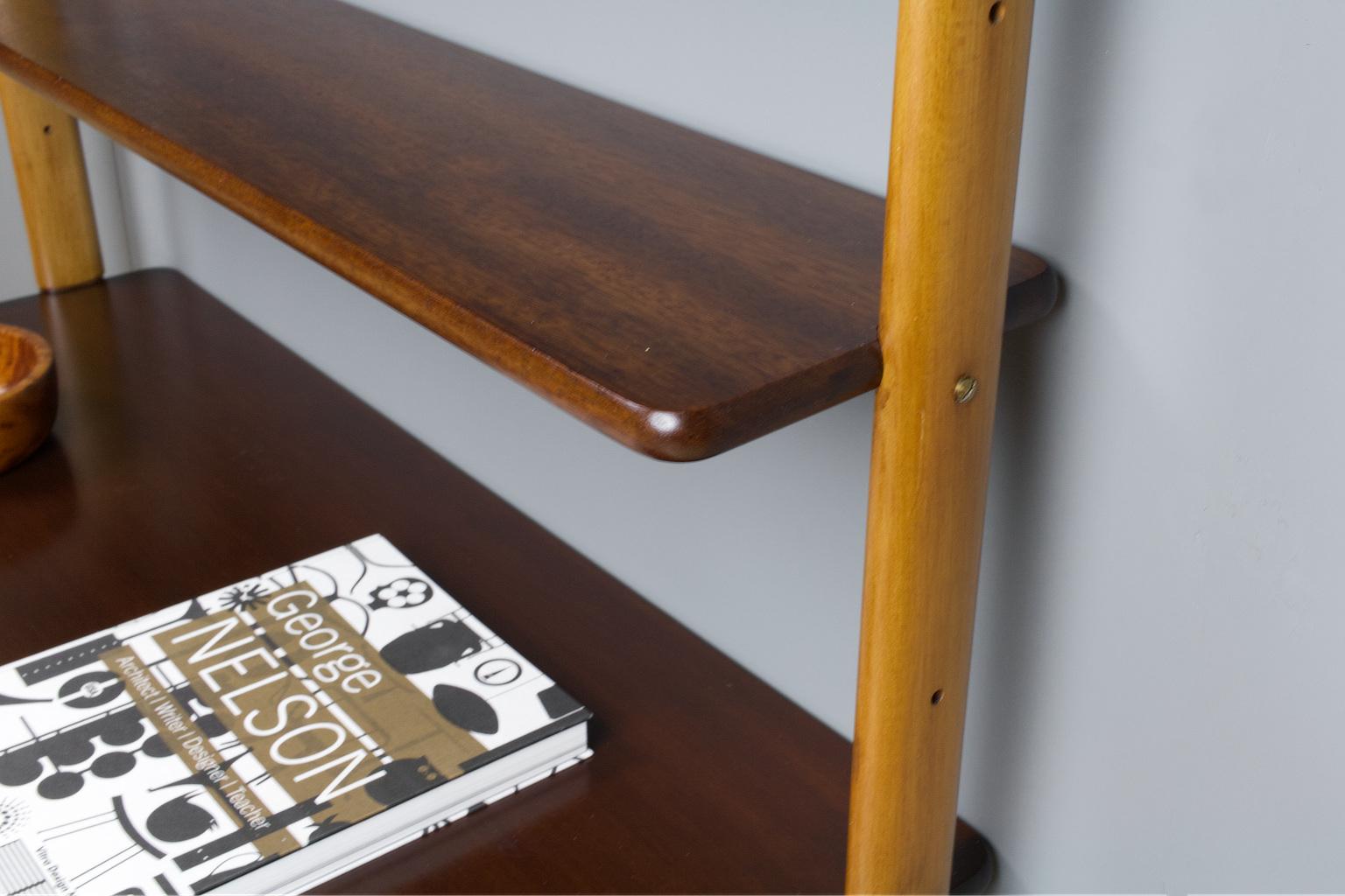 Scandinavian Modern Shelving Unit in Teak and Oak by William Watting, 1960s 3