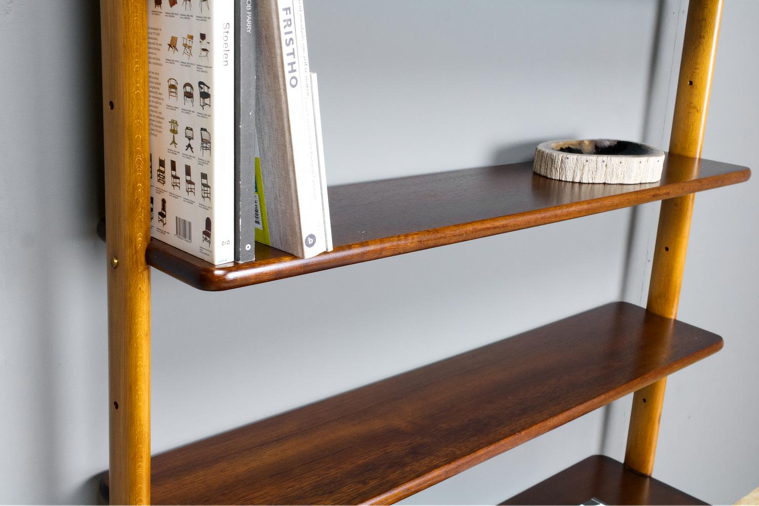 Scandinavian Modern Shelving Unit in Teak and Oak by William Watting, 1960s 4