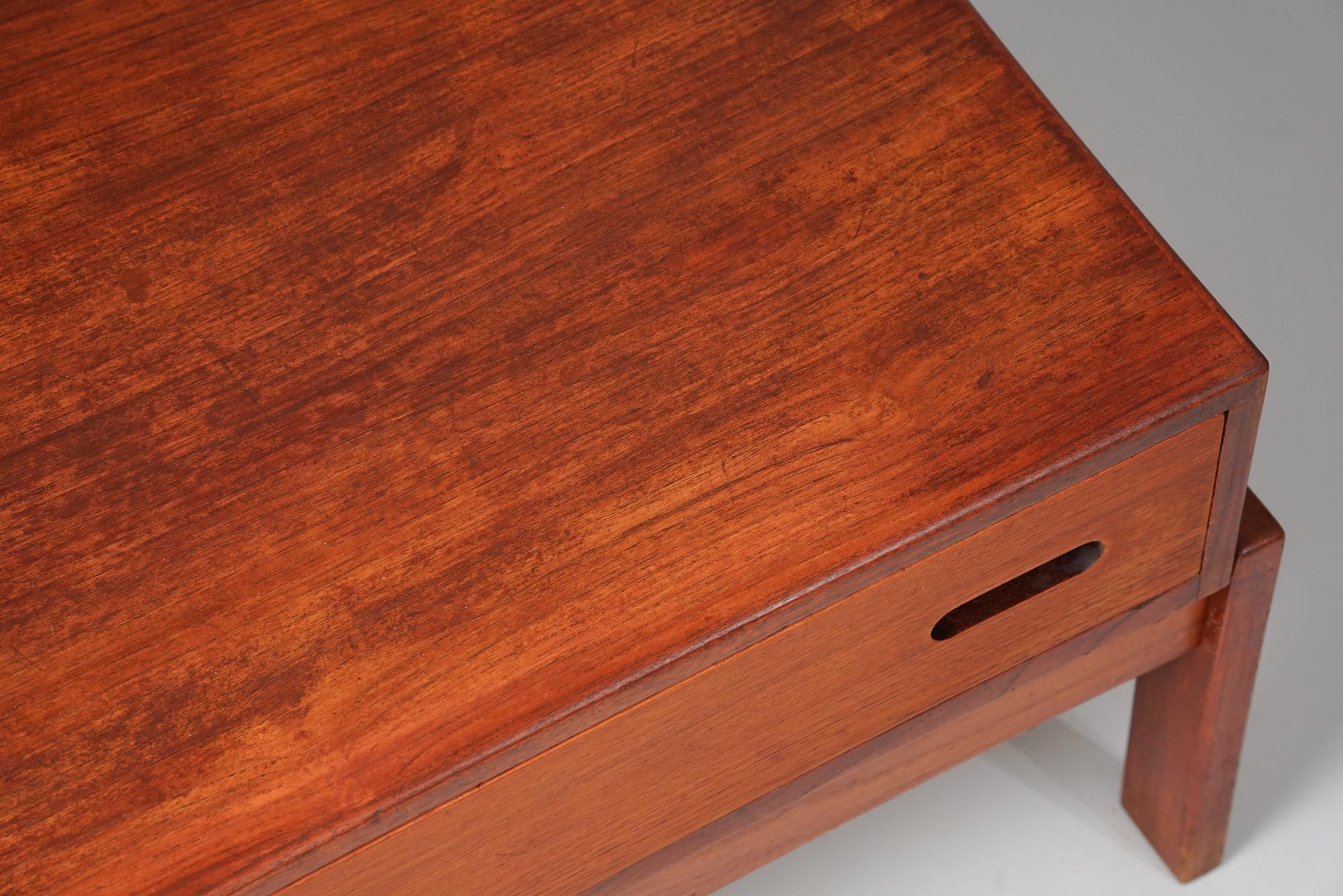 Danish Scandinavian Modern Side Table, Illum Wikkelsø, Hjørring Møbel, Denmark, 1960s