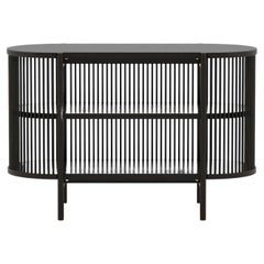 Skandinavisches modernes Sideboard „Petit Bastone“ aus schwarzer Eiche, 120