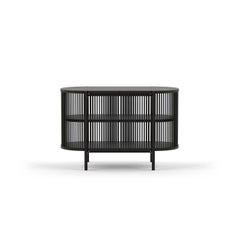 Scandinavian Modern Sideboard 'Petit Bastone', 120, Doors version, Black Oak