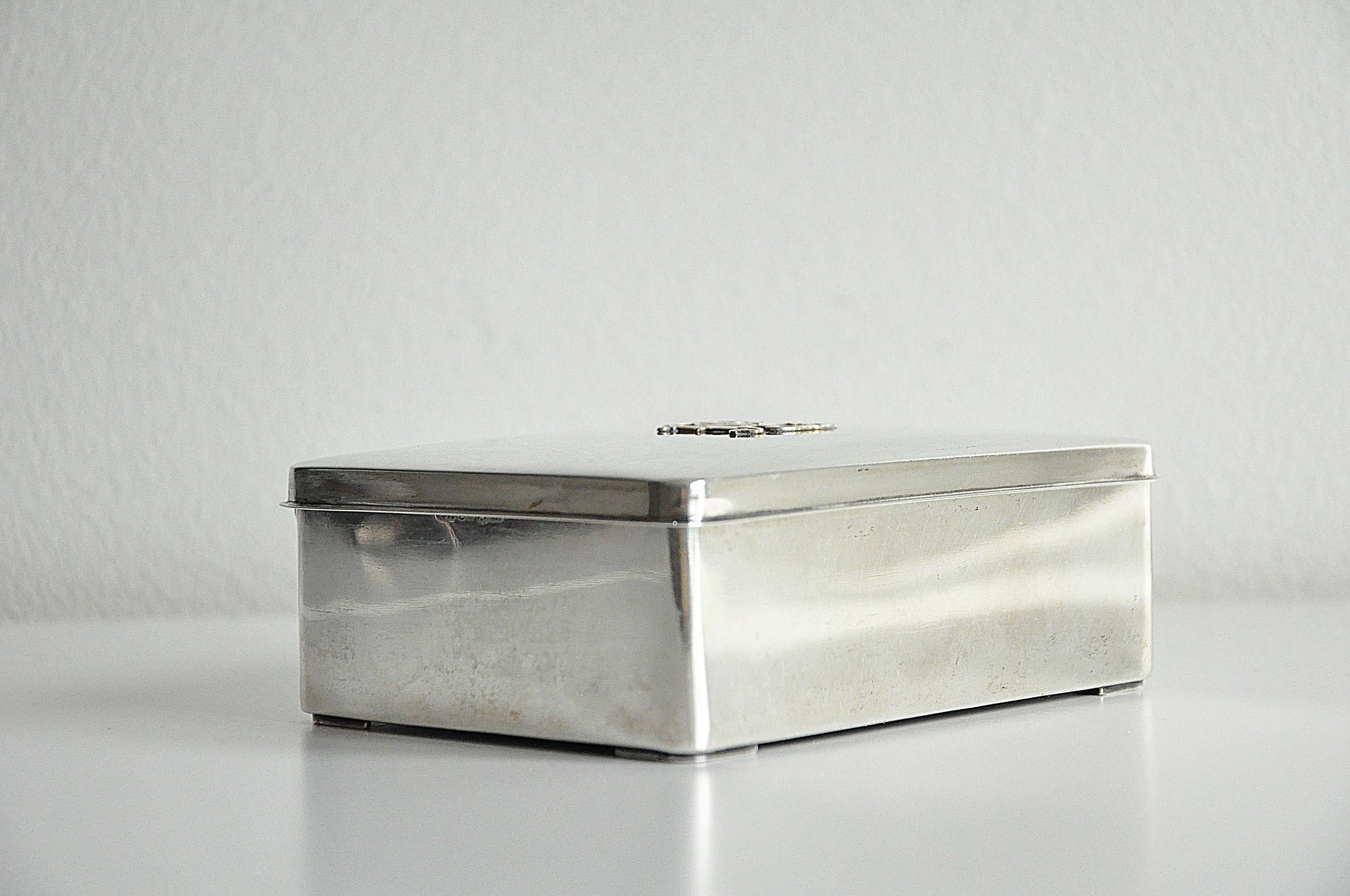 Scandinavian Modern Silver Box from C. G. Hallberg, Sweden -1937 For Sale 2