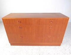 Scandinavian Teak Six-Drawer Dresser