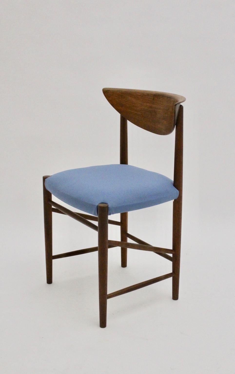 Scandinavian Modern Six Vintage Teak Dining Chairs or Chairs Peter Hvidt Denmark For Sale 11