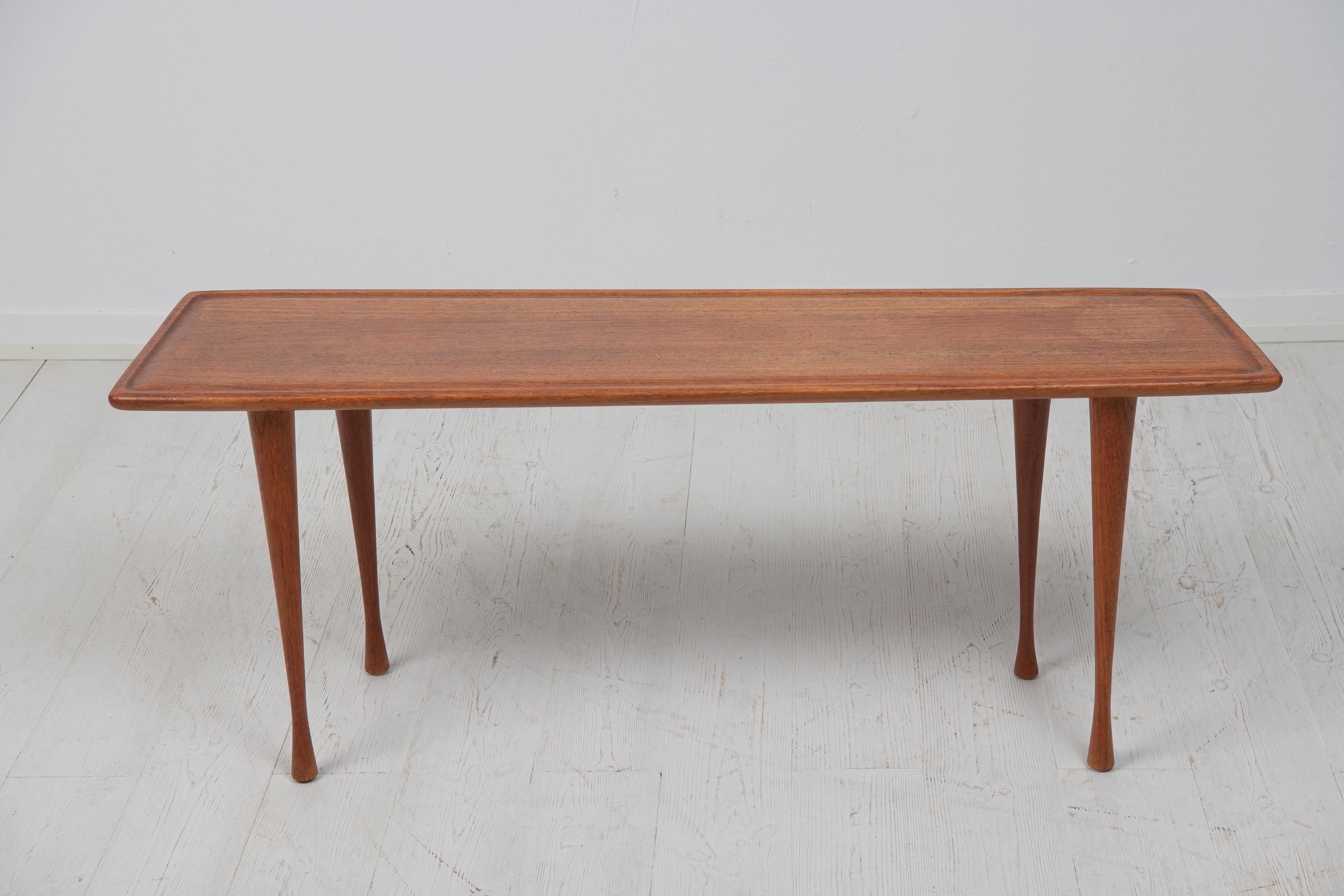 20th Century Scandinavian Modern Slender Danish Teak Table For Sale